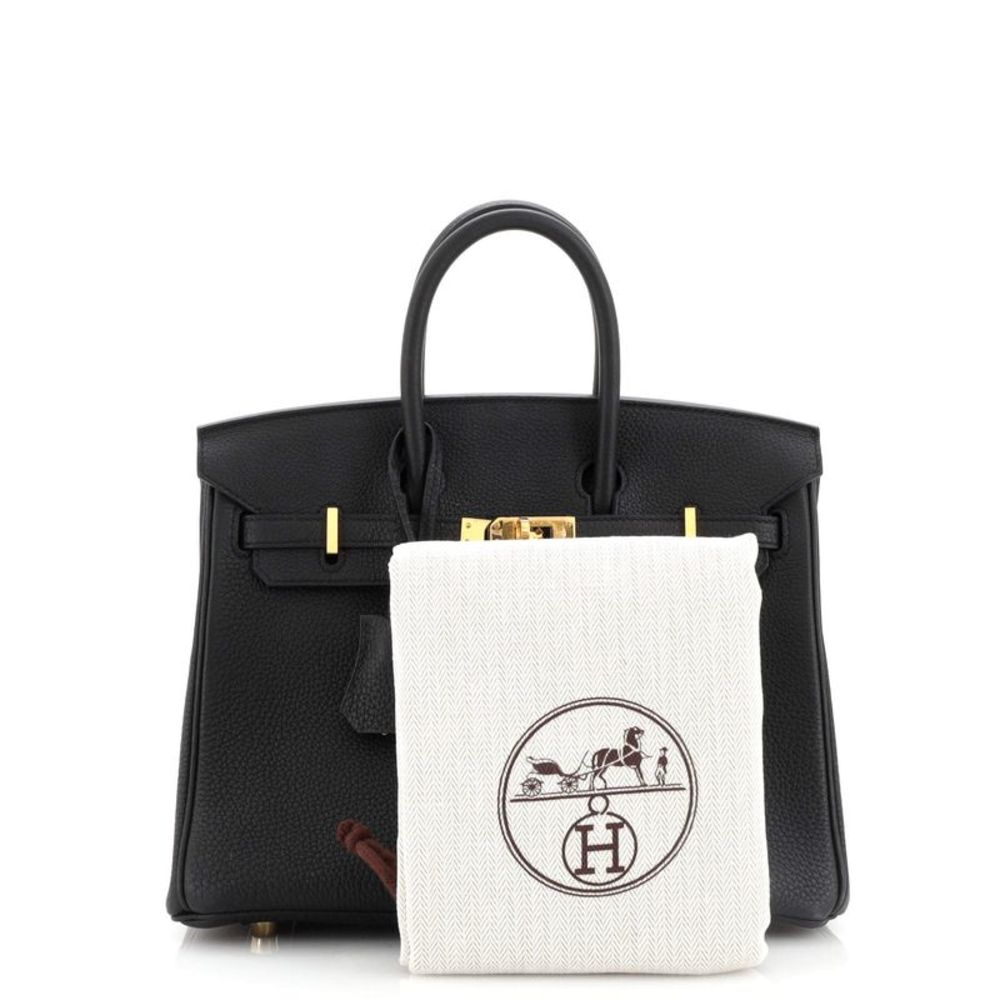 Hermes Birkin Handbag Black Togo with Gold Hardware 25 Black - Picture 2 of 10